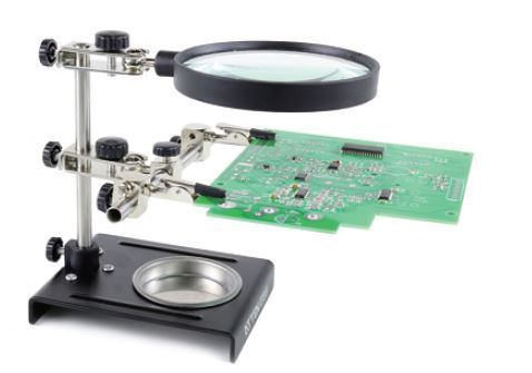 Lupa FT-90A con soporte de montaje para placas de circuitos